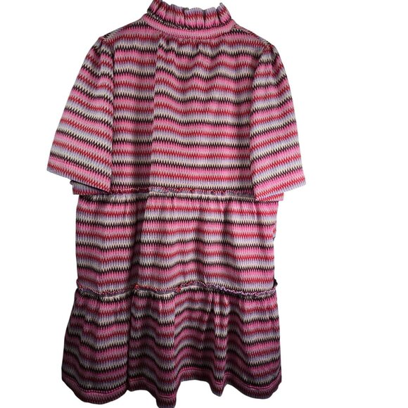 Tuckernuck Midi Zigzag Knit Stripe Crawford Dress Flutter Sleeves XXXL NWT - Picture 7 of 9